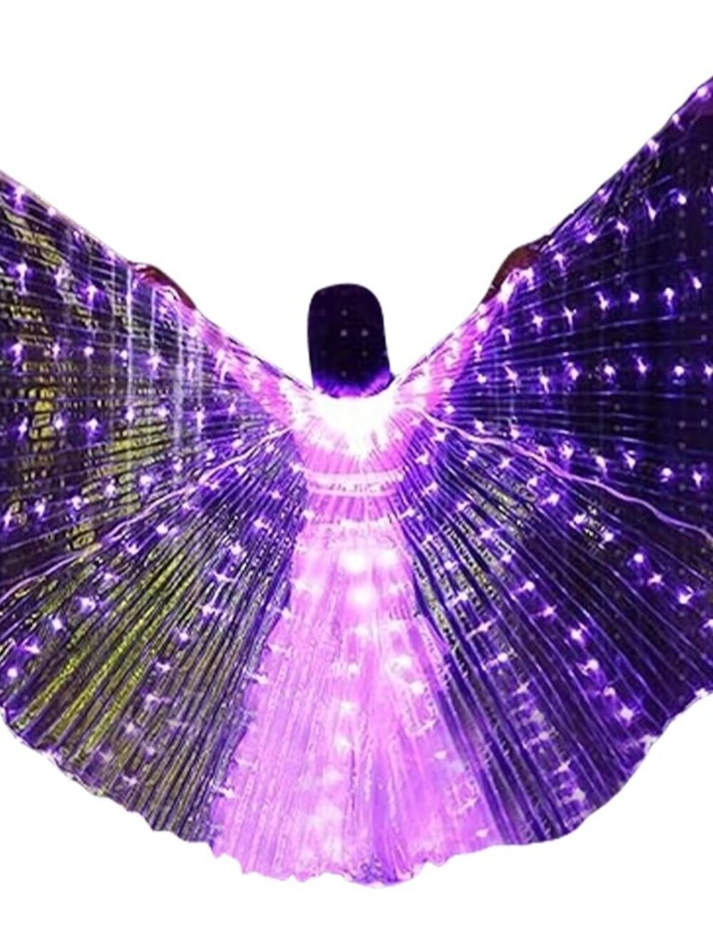 Women's Purple Led Light Up Wings Imported Belly Dance Halloween Costume